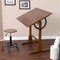 Studio Designs Vintage Wood Drafting Table with 36" x 24" Adjustable Top in Rustic Oak